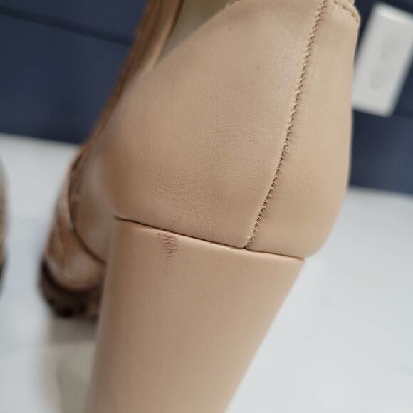 Cape Robbin Garnet Nude Heeled Booties with buckles and Snakeskin look S… - Picture 8 of 14